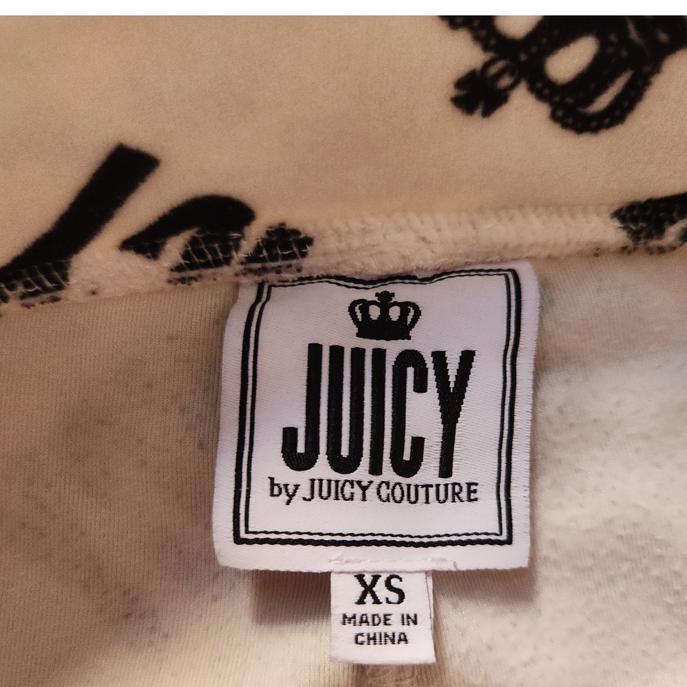 Juicy Couture Flare Pants Womens XS White Logo Print Y2K McBling Streetwear - Picture 3 of 13